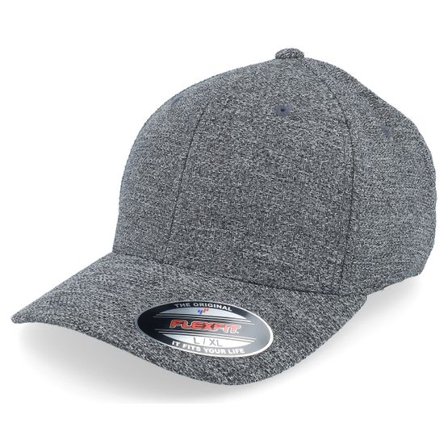 Flexfit - Grå flexfit Keps - Melange Cap Dark Heather Grey Flexfit @ Hatstore