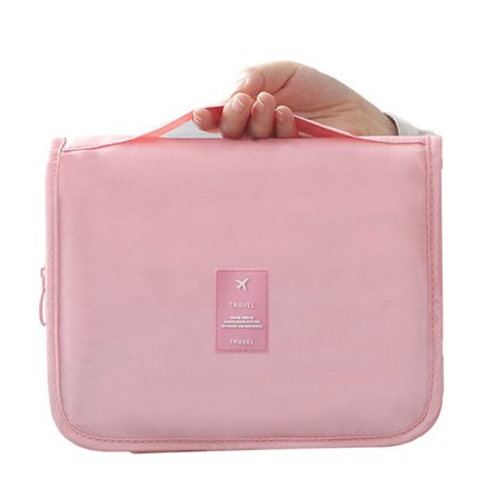 Kosmetiktaske Lille Bærbar Makeup Taske Lynlås Høj Kapacitet Toilet Taske Rejse Vasketaske Makeup Pung Mode Koreansk Stil Opbevaringstaske Pink