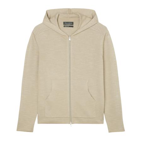 Marc O'Polo Sporty hooded cardigan in a regular fit Brun, Herre Trøjer