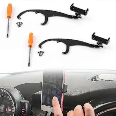 Rotationsbeslag til Mini Cooper R55 R56 Hatchback mobiltelefonholder Gråt Flag