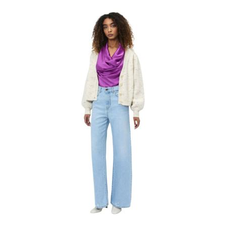 Silvian Heach, Wide leg regular jeans Blauw, Dames, Maat:W31