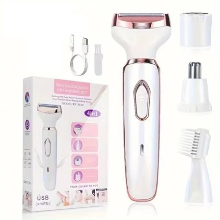 4 I 1 Elektrisk Lady Shaver Krop Hårfjerning Epilator Smertefri Trådløs Trimmer