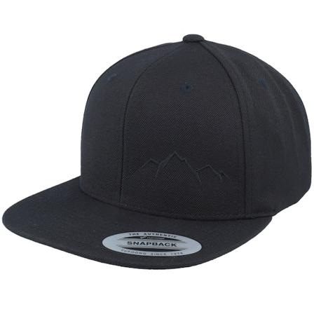 Wild Spirit - Small Mountain Black/Black Snapback Snapback Black Cap - @ Hatstore