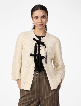 YAS Yasegsa 3/4 Knit Cardigan S. - Cream - M
