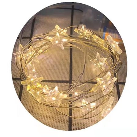 Batteridriven ljusslinga i form av stjärnor 3M 30leds lum