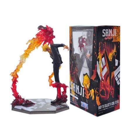 Sanji Fighting One Piece Figur Anime Leksaksmodell 17cm