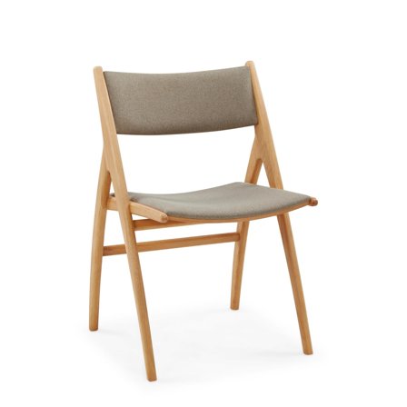 Roots Esszimmerstuhl, Stoff, Natur Eiche, Skandinavischer Stil, bequemer Kaltschaum-Sitz, ästhetisches Design, hochwertige Optik, 84cm.