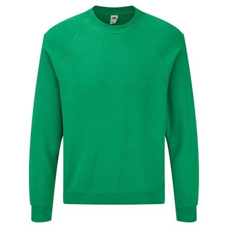 Fruit Of The Loom Herr Raglanärm Belcoro Sweatshirt S Heat Heather Green S