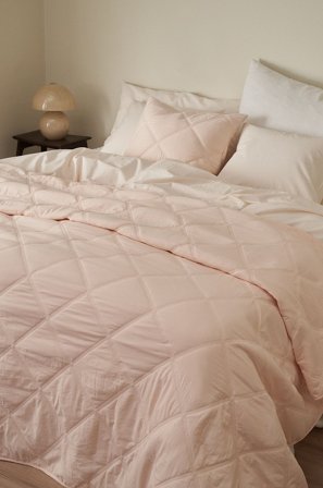 &Home - Päiväpeite Heaven Check - Roosa - Päiväpeitteet - 260X260 - - Homeroom