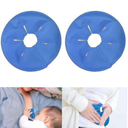 2-pack bröstgelförpackningar Runda gelisförpackningar, varma kall amningsgelkuddar, Boost Milk Let-down Wi