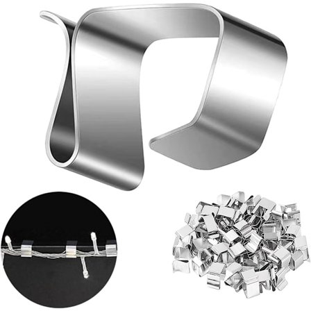 ING Lighting takrennekroker - 50-pakning - Festemidler for takrenner - 24x15 mm - Egnet for terrasser, vegger og tak