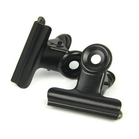 30 st svarta 22 mm metallklämmor