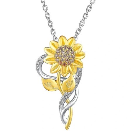 Solros Halskæde Ankelkæde Armbånd Øreringe Ring - S925 Sterling Sølv Smykker Hjerteformet Vedhæng Til Kvinder Piger Du Er Mit Solskin