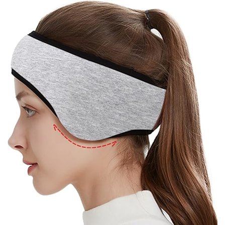 Ørevarmere til koldt vejr, justerbare og sammenklappelige bag-hovedet-ørevarmere, unisex sammenklappelige ørevarmere, ørevarmere pandebånd-grå