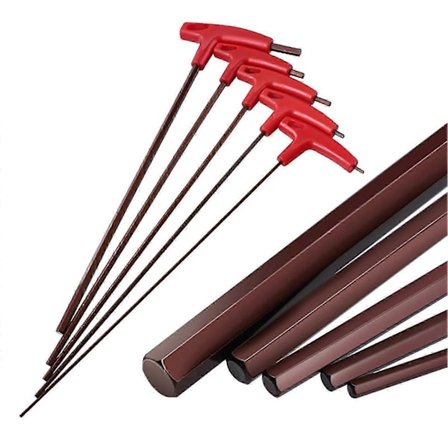 Extra Lång Insexnyckelsats 3/4/5/6/8mm Insexnycklar Handverktyg Sexkantssats Legerat Stål T Handtag Platt Skiftnyckel Insexnycklar Reparationsverktyg