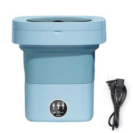 11L sammenleggbar vaskemaskin med sentrifugering, blå lyssterilisering klesvaskemaskin for undertøy babyklær-WELLNGS