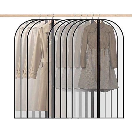 8 stk. hvide, gennemsigtige tøjbetræk, støvtætte tøjbetræk med Acsergery lynlås, gave