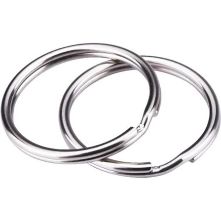 100 stk 25 mm runde nøkkelringer-FA-