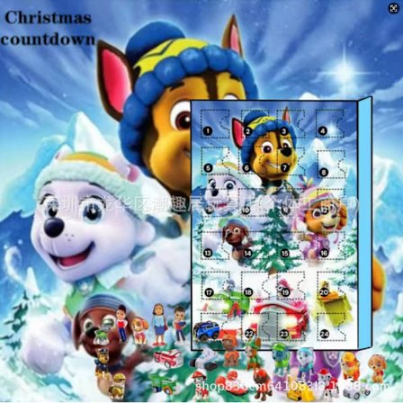2025 Julekalender Gaveæske Paw Patrol Hule Sjov 24-Dages Nedtælling Julegave-WELLNGS