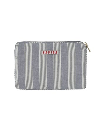 HABIBA Stockholm Stripe Mini Clutch Sea, Tøj & Bolig, Makeup- & Toilettasker, Kosmetikpunge