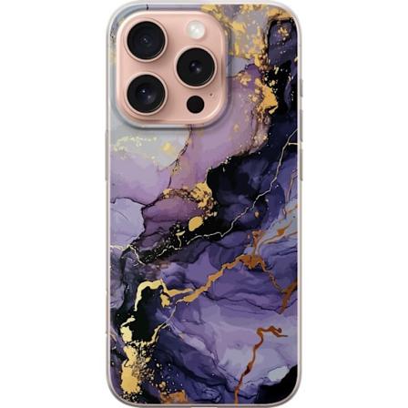 Apple iPhone 16 Pro Gjennomsiktig deksel Lilla Marmor