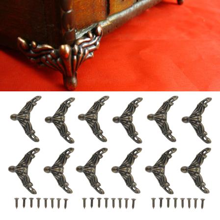 12 sæt smykkeæskefødder Retro design DIY produktion zinklegering dekorativt ben til vintage trækasser smykkeskrin