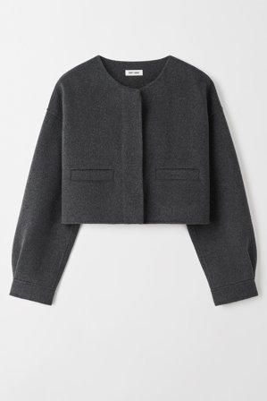 Soft Goat - Cropped Jacket - Cashmere jacket - S - Dark Grey
