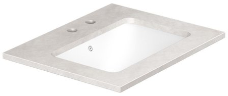 Gustavsberg Ducentic GB71DCWT60SG12 Benkplate 60 cm, grå, 1 hull, 2 blandebatterihull, Baderom