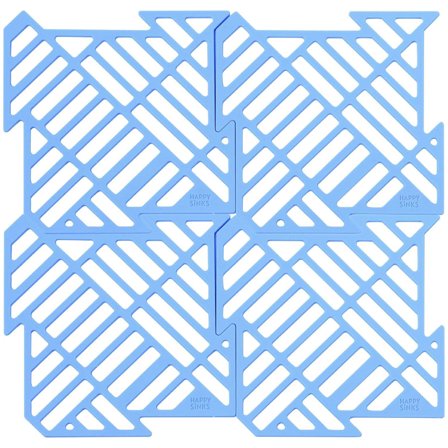 Happy sinks Diskbänksmatta 4-pack, lake blue | Fler produkter > Städning & Diskning > Rengöringsset | Bagaren och Kocken