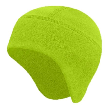 Talvi fleecevuorattu pipo ulkoiluun, ratsastukseen, hiihtoon, moottoripyöräilyyn, korvaläpät, tuulenpitävä pipo (vihreä, fluoresoiva vihreä)_TF