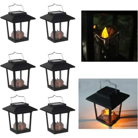 LED Solar Palace Lantern Outdoor Villa Garden Koristekruunu (6 set - Pieni palatsin lyhty)