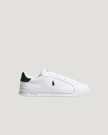 Polo Ralph Lauren Heritage Court II Leather Sneaker Hvid Sko Dreng - Kids Brand Store