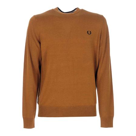 Fred Perry Knitwear , Bruin , Heren , Maat: M Truien & Vesten