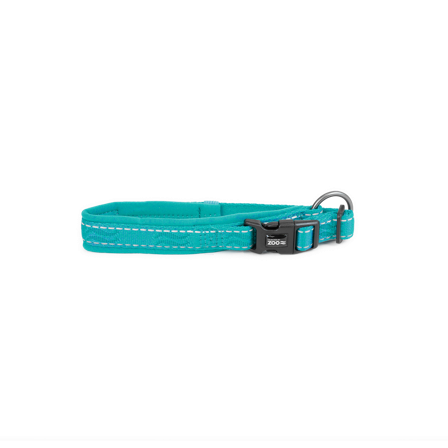 Selected by ZOO - Hundehalsbånd Rufus justerbar 15 mm x 25-35 cm Turkis - Hund - Halsbånd - ZOO.no
