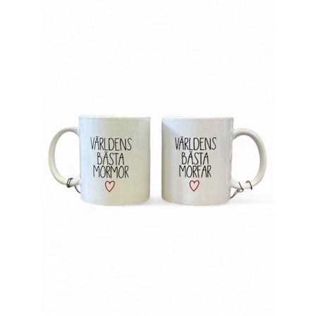 Mugg Världens bästa Morfar eller Mormor