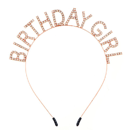 Fødselsdag Jente Hodebånd Bursdag Tiara for Kvinner Jenter Happy Birt