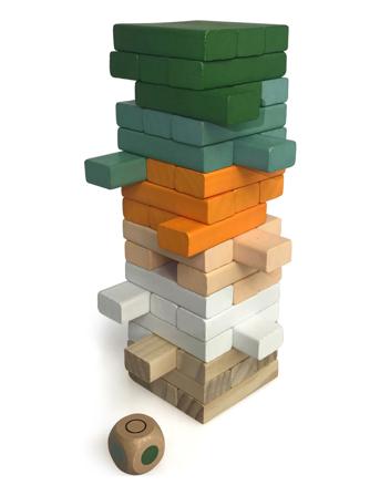 Tumbling Tower, Large Toys Puzzles And Games Games Active Games Multi/mönstrad Magni Toys