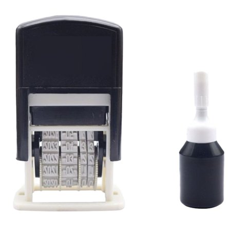 Enkel Automatisk Tilbake Blekk Stempel Dato Stempel Digital Form8