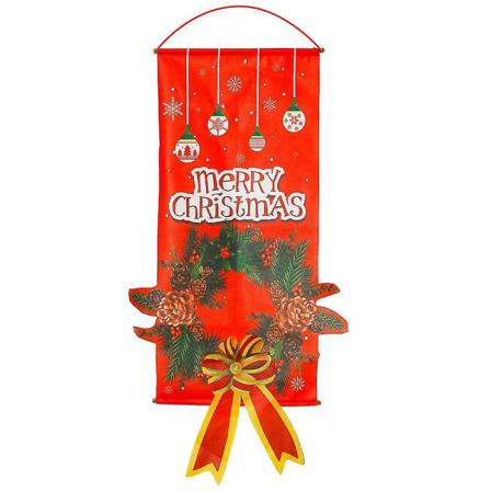 Fönster Banner Flagga Hängande Jul Santa Älgträd Snögubbe 1