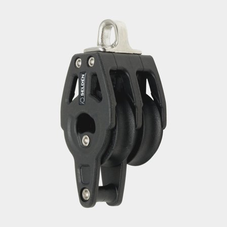 Bloco duplo Seldén BBB 30, fixo, com rolamento de esferas, com olhal, para cabos Ø4 - 8 mm