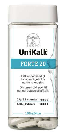 Unikalk Forte 20, Helse & Madvarer, Mineraler, Kalk