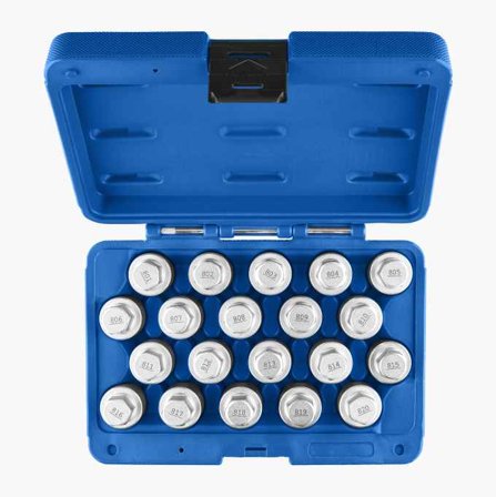 Biltema - Felglås nøkkelsett som passer til Audi 20 deler