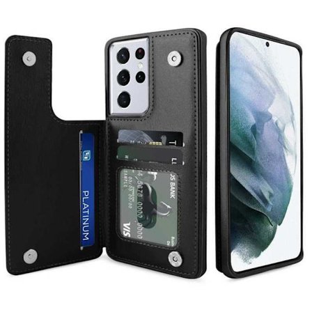 Samsung S22 Ultra Iskunkestävä Kannen korttipidike 3-POCKET Flippr