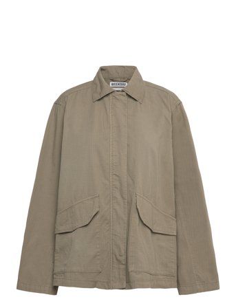 Weekday Washed Ribstop Jacket - Khaki green - XS