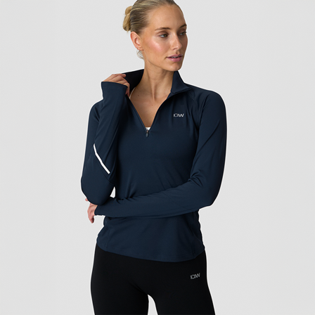 ICANIWILL Everyday Langærmet Stribet 1/4 Zip Blå