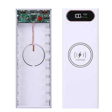 Power Bank, 10x18650 hurtigoplader, dobbelt USB til etui, mobiltelefonoplader, QC3.0 PD, DIY, 18650 til Shell, batteri, vugge