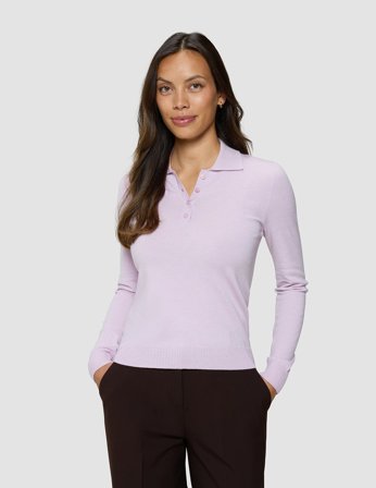 Shaping New Tomorrow - Damen - Elevated Knit Polo - Soft Pink Melange - Größe XXL