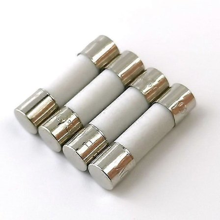 Pakke med 10 12A keramiske sikringer, 5 x 20 mm, glassikringer, slanke sikringer 250V