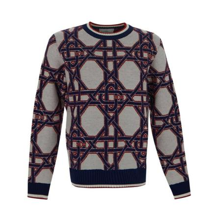 Casablanca, Round-neck Knitwear Grijs, Heren, Maat:M