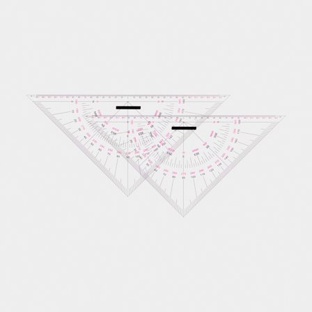 Kulkukulma NOCK, 300 mm, kaksiväripainatus, kahvalla, 2-pack